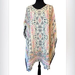 Xhilaration Geometric Print Beach Cover-Up – Size L
